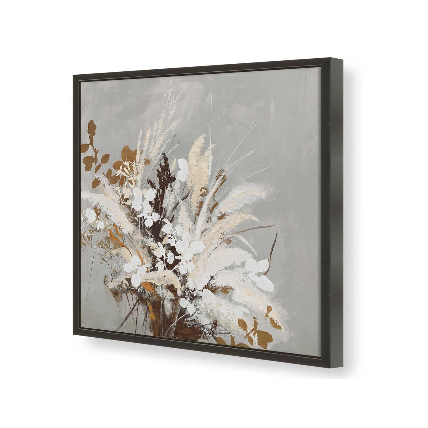 [Color:Satin Black], Picture of art in a Satin Black frame of the corner