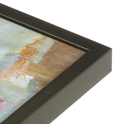 [Color:Satin Black], Picture of art in a Satin Black frame at an angle