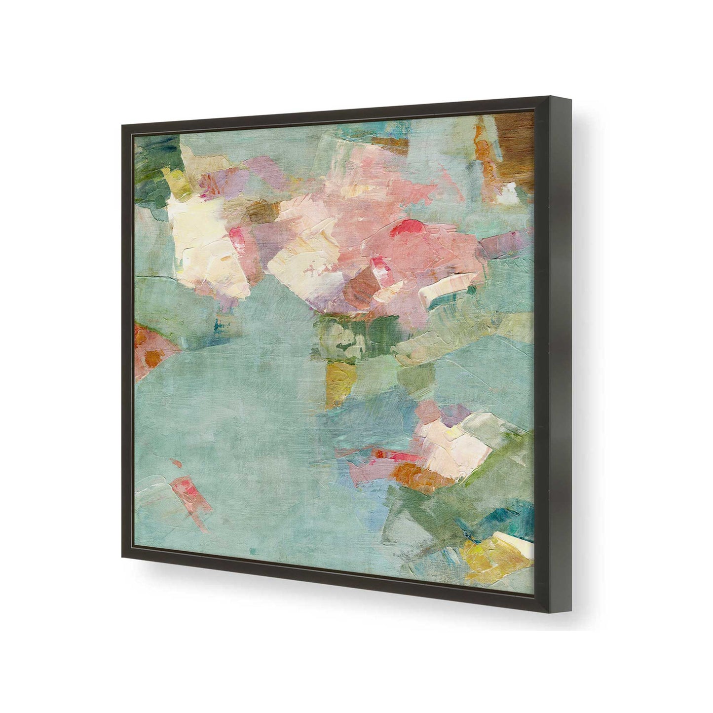 [Color:Satin Black], Picture of art in a Satin Black frame of the corner
