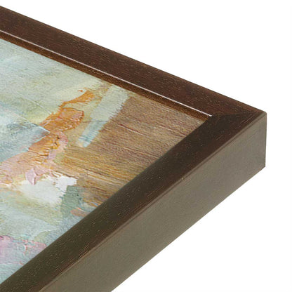 [Color:Espresso], Picture of art in a Espresso frame at an angle