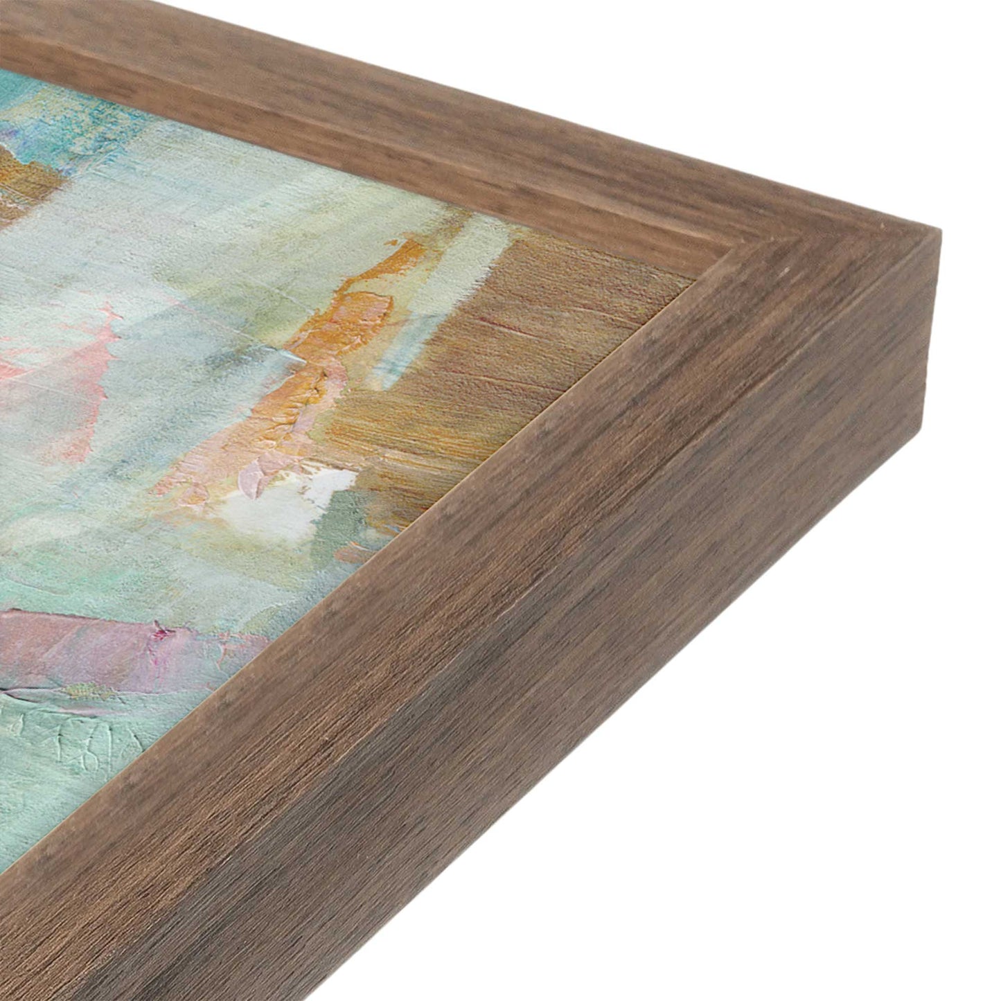 [Color:Walnut], Picture of art in a Walnut frame at an angle
