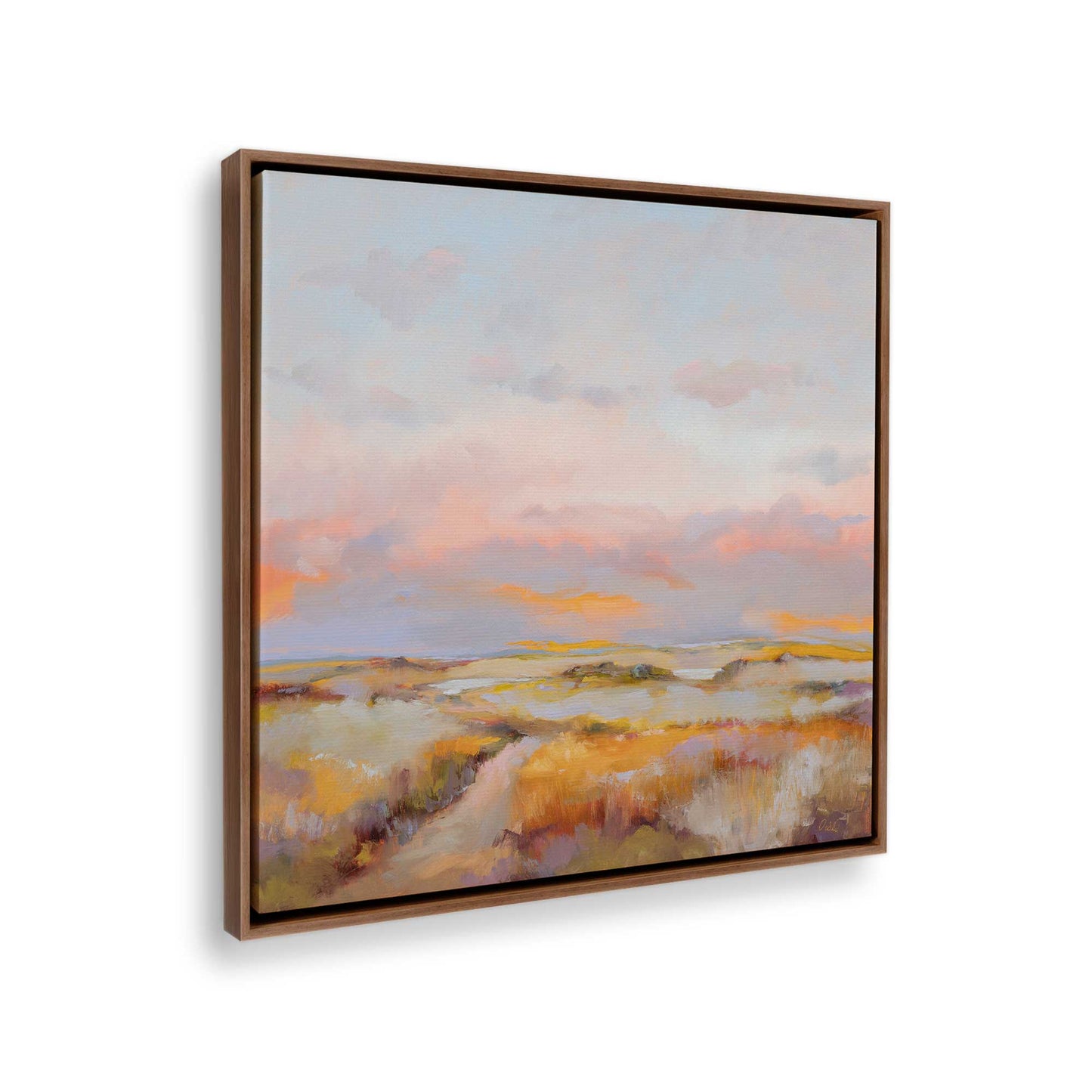[Color:Walnut], Picture of the corner of the art