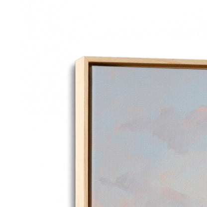 [Color:American Maple], Picture of art in a American Maple frame at an angle
