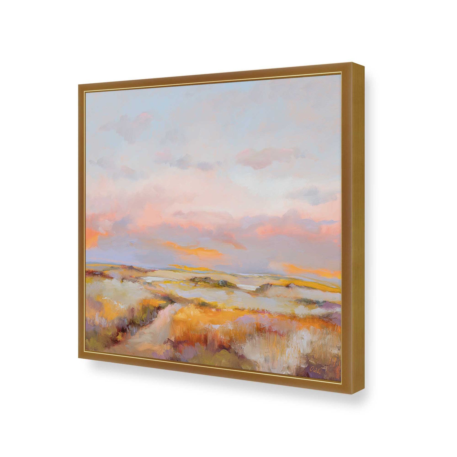 [Color:Polished Gold], Picture of art in a Polished Gold frame of the corner