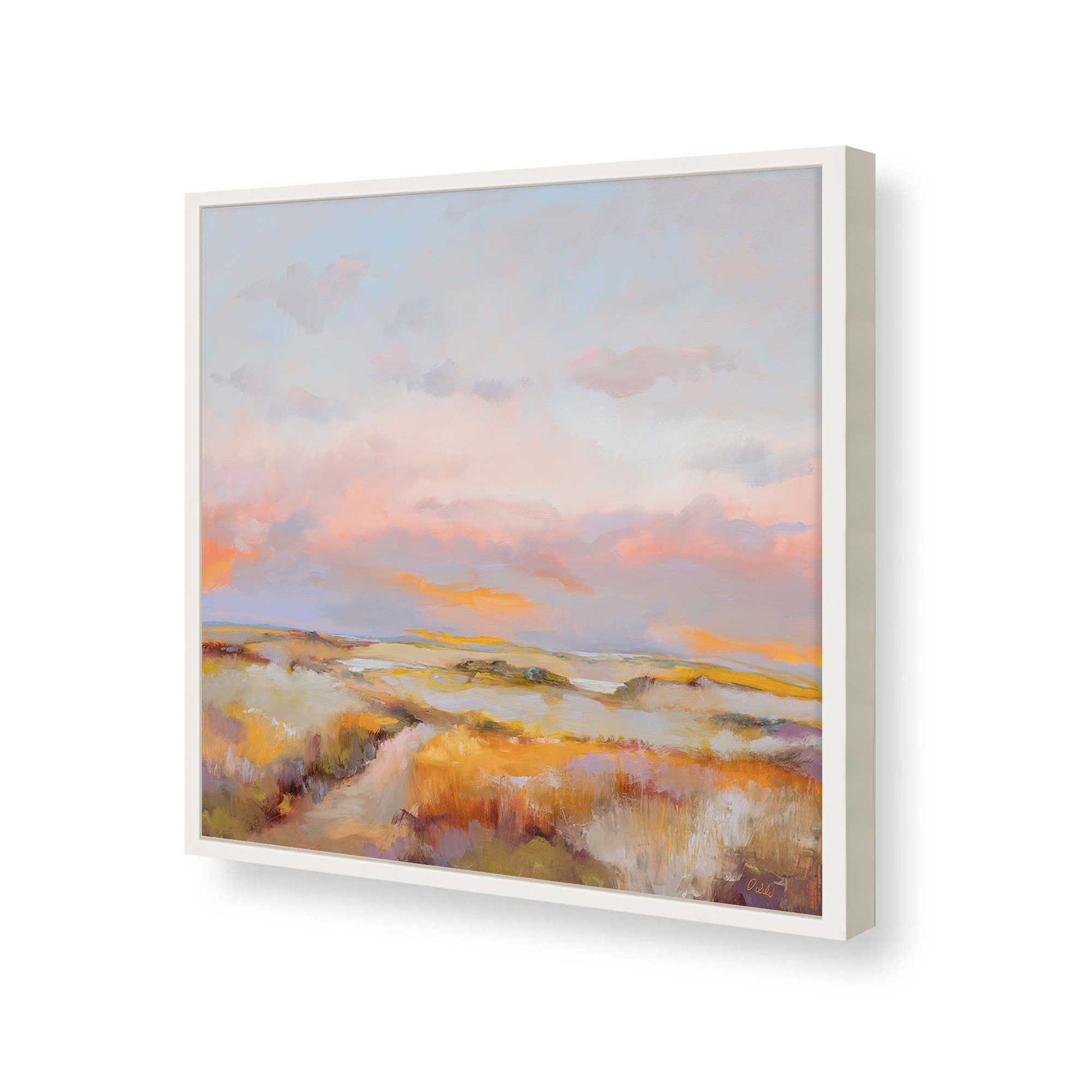 [Color:Opaque White], Picture of art in a Opaque White frame of the corner