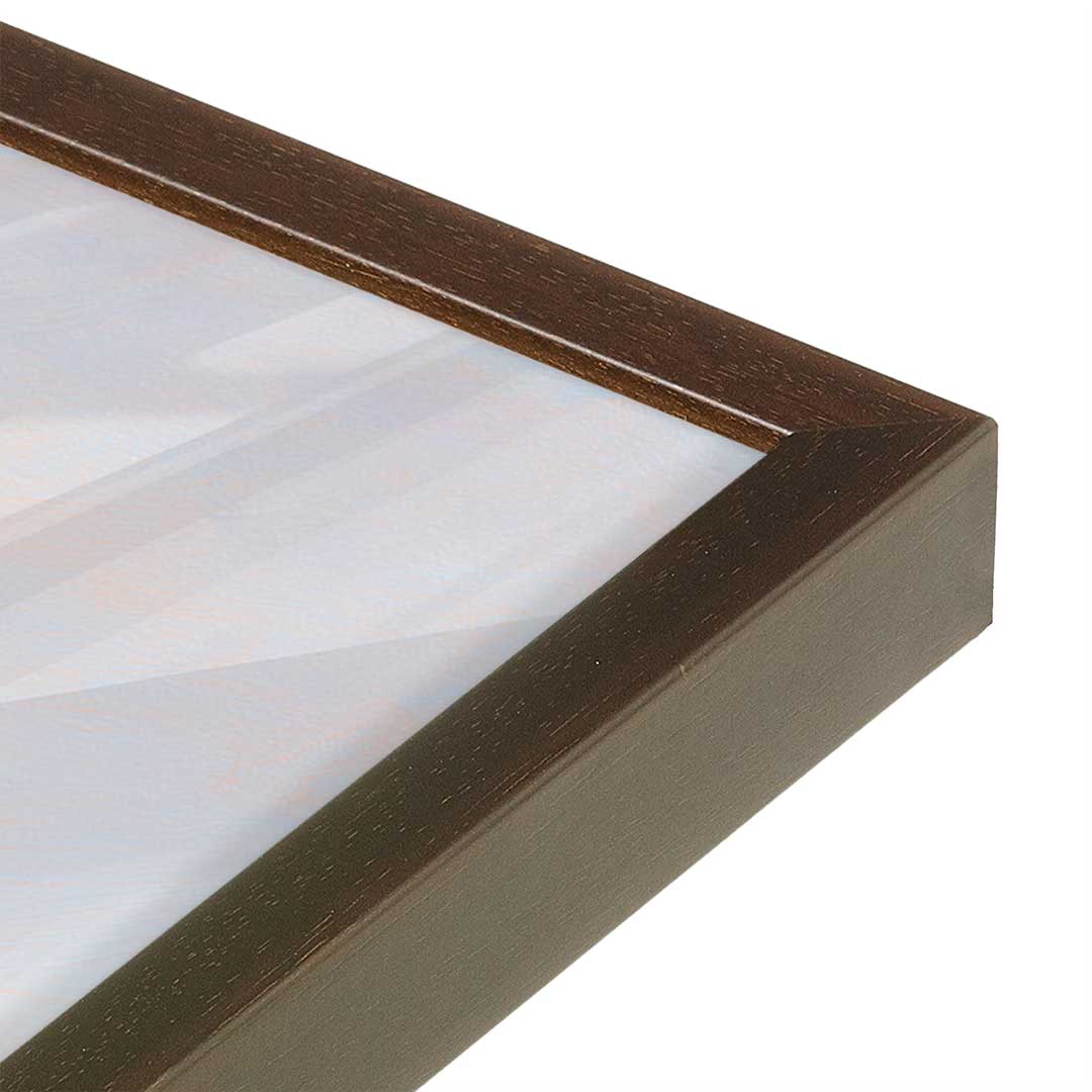 [Color:Espresso], Picture of art in a Espresso frame at an angle