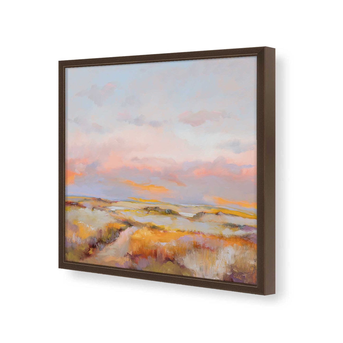 [Color:Espresso], Picture of art in a Espresso frame of the corner