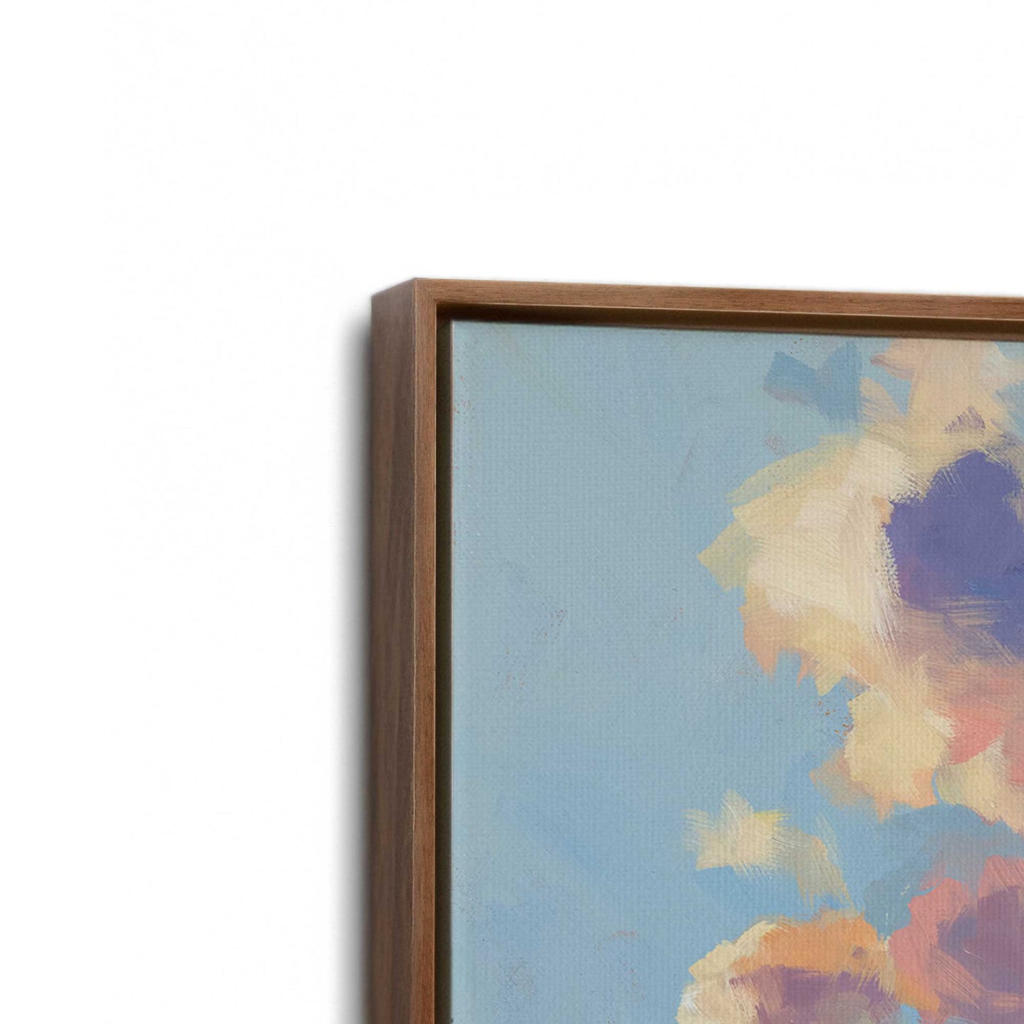 [Color:Walnut], Picture of art in a Walnut frame at an angle