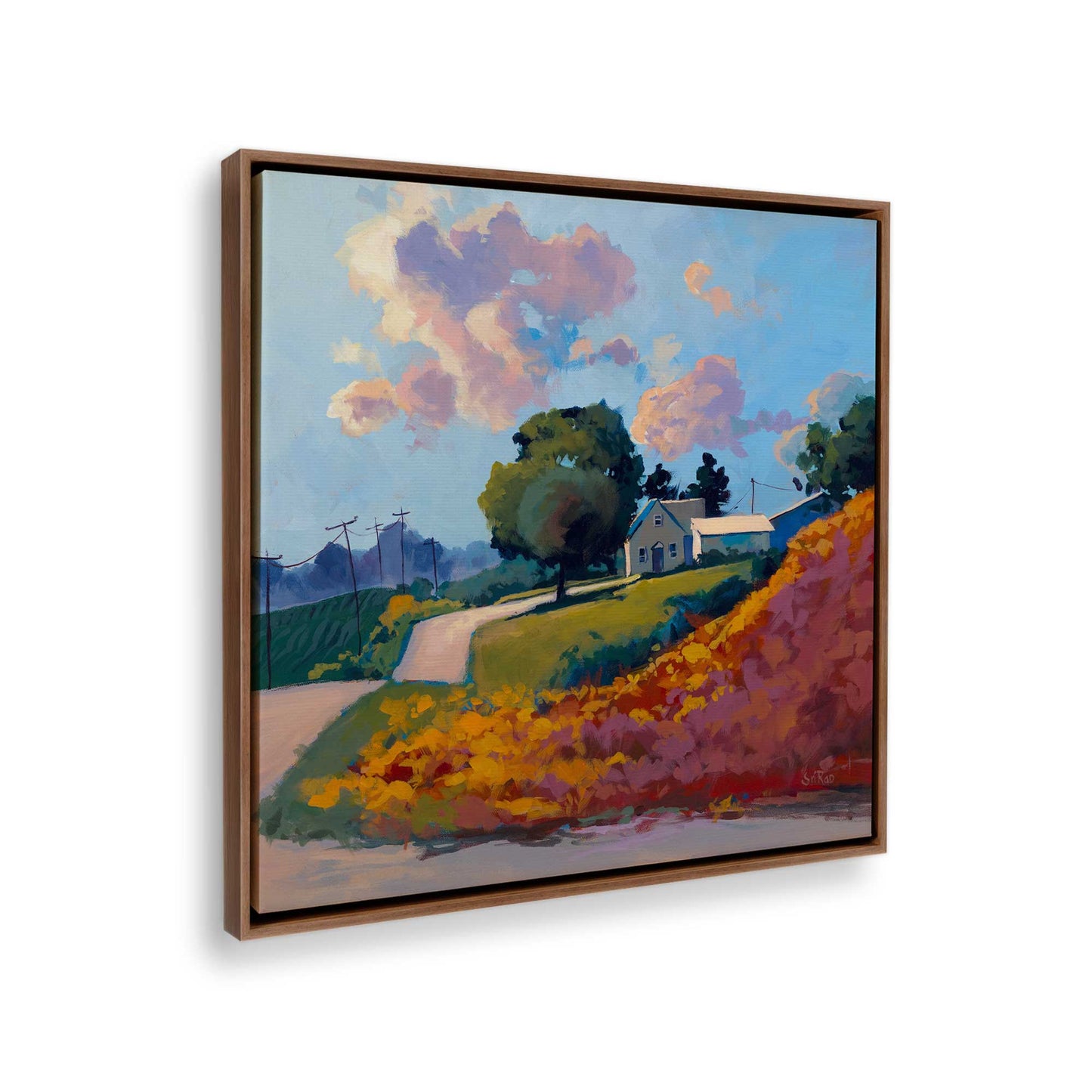 [Color:Walnut], Picture of the corner of the art