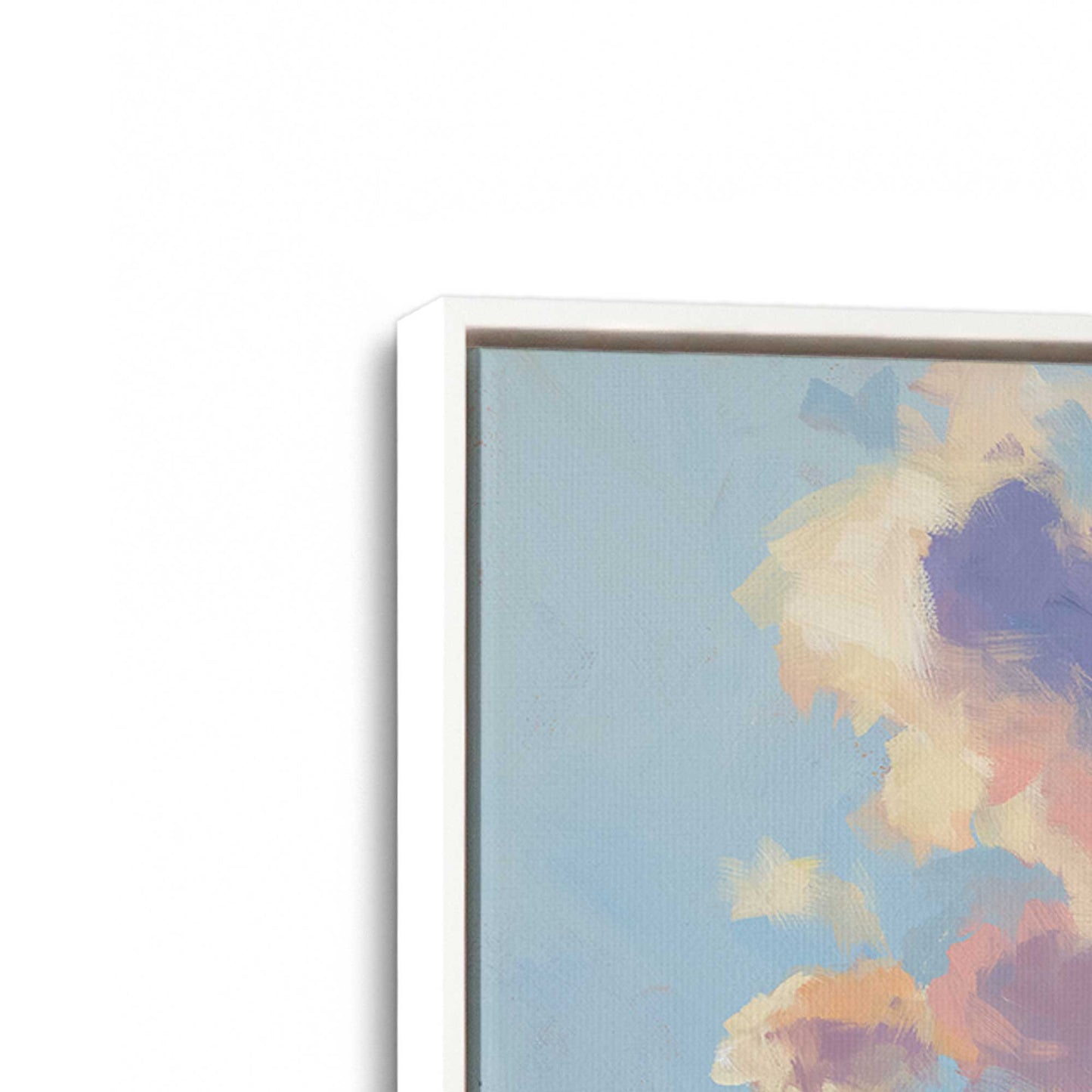 [Color:Opaque White], Picture of art in a White frame at an angle