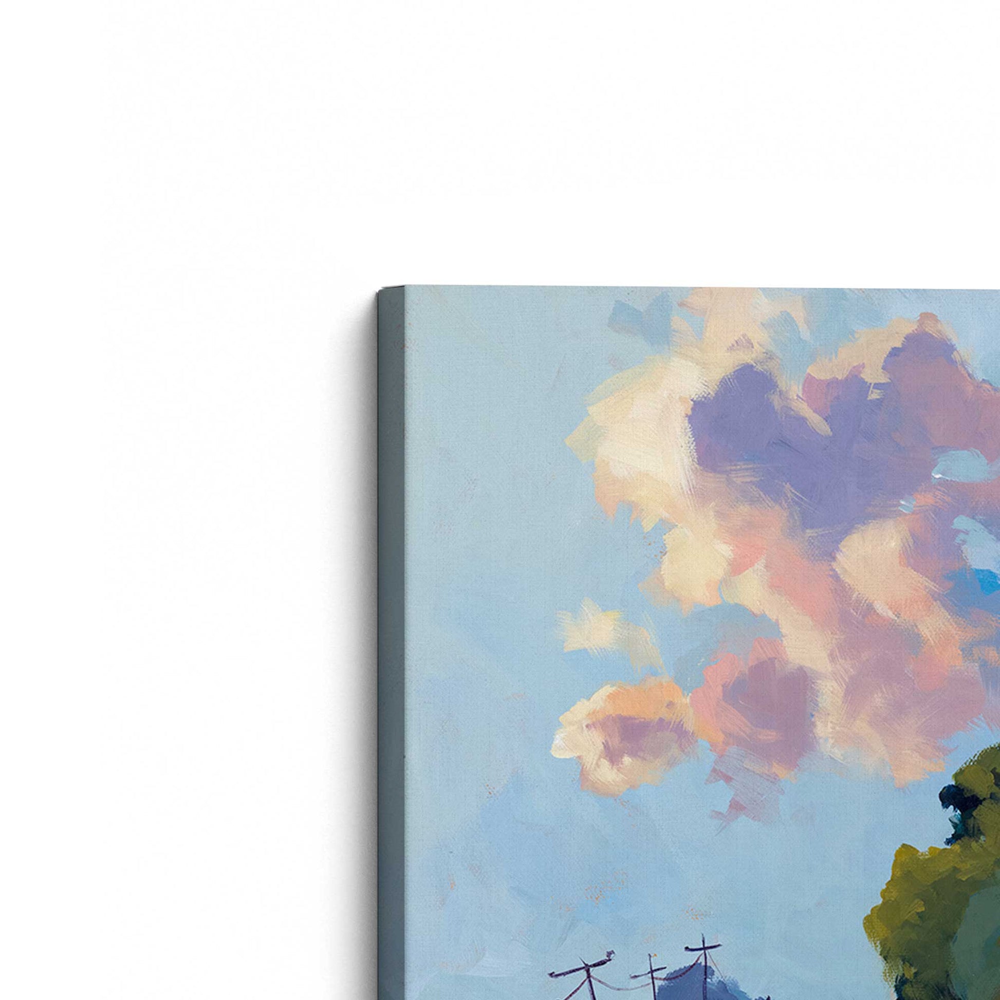 [Color:Stretched Canvas], Picture of the corner of the art
