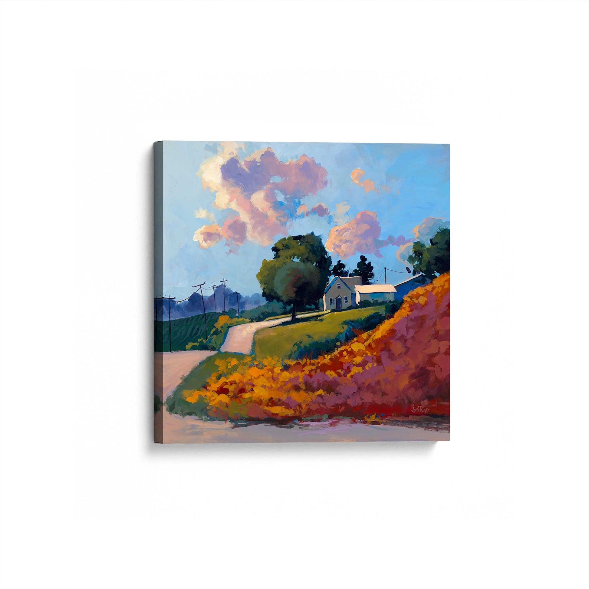 [Color:Stretched Canvas], Picture of art at an angle