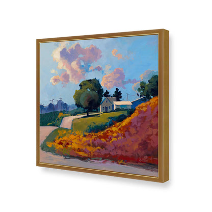 [Color:Polished Gold], Picture of art in a Polished Gold frame of the corner