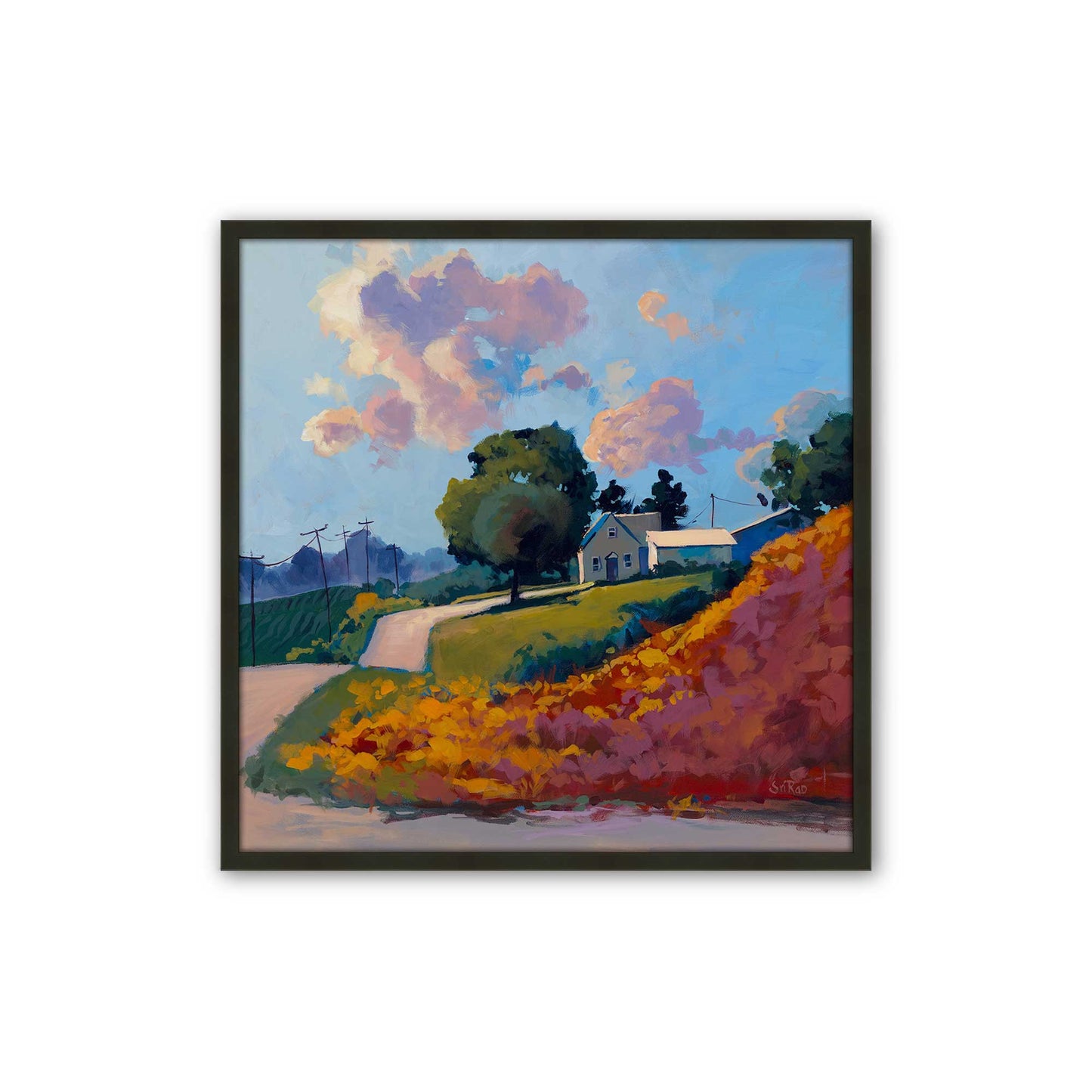 [Color:Satin Black], Picture of art in a Satin Black frame