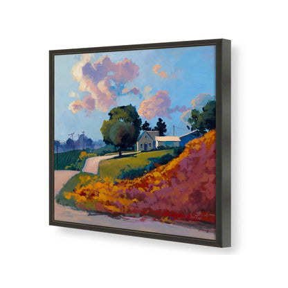 [Color:Satin Black], Picture of art in a Satin Black frame of the corner