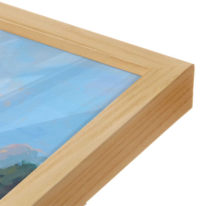 [Color:American Maple], Picture of art in a American Maple frame at an angle