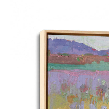 [Color:American Maple], Picture of art in a American Maple frame at an angle