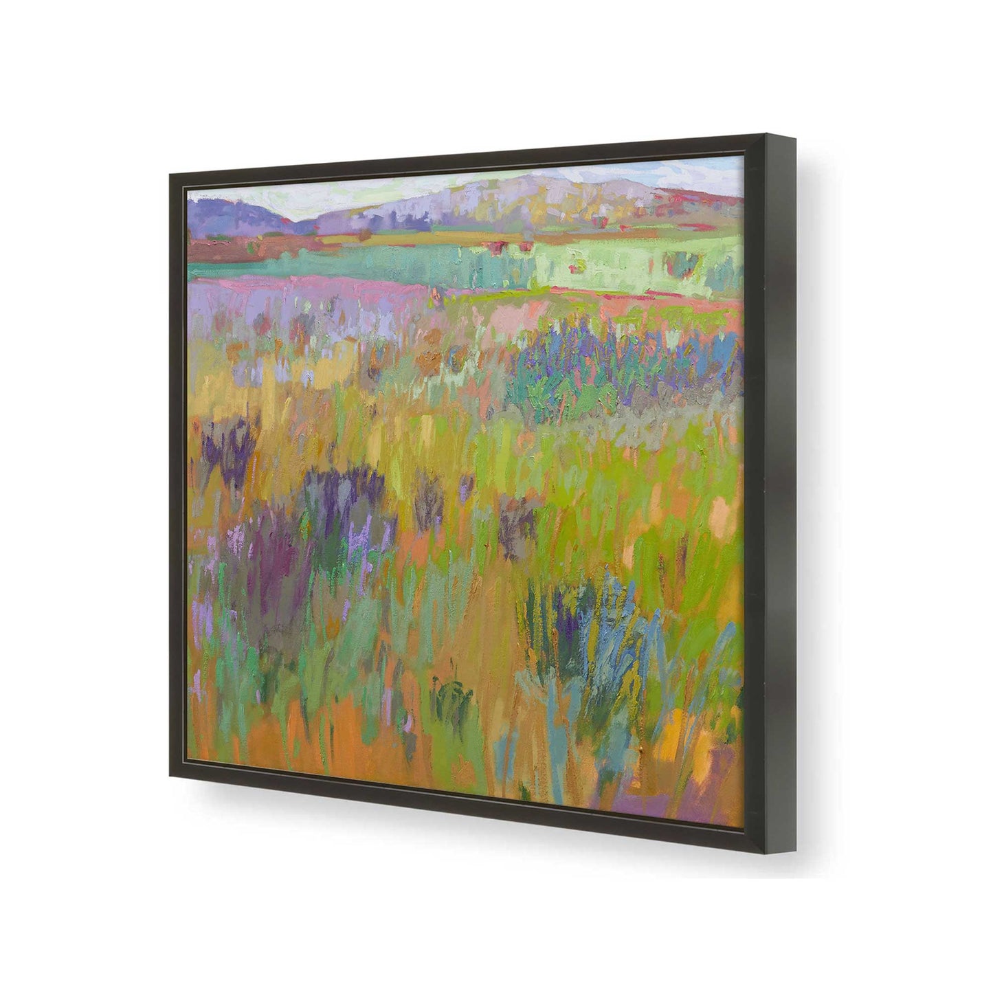 [Color:Satin Black], Picture of art in a Satin Black frame of the corner
