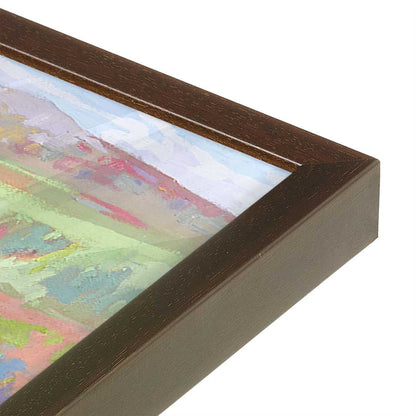 [Color:Espresso], Picture of art in a Espresso frame at an angle