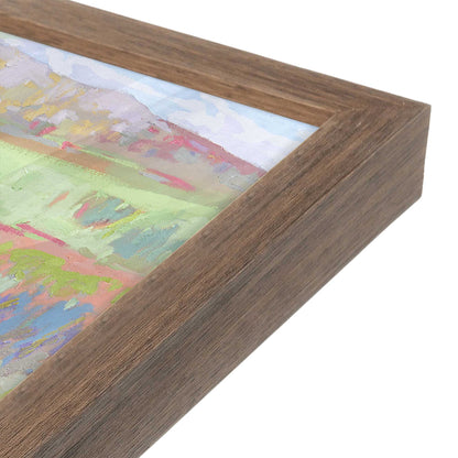 [Color:Walnut], Picture of art in a Walnut frame at an angle