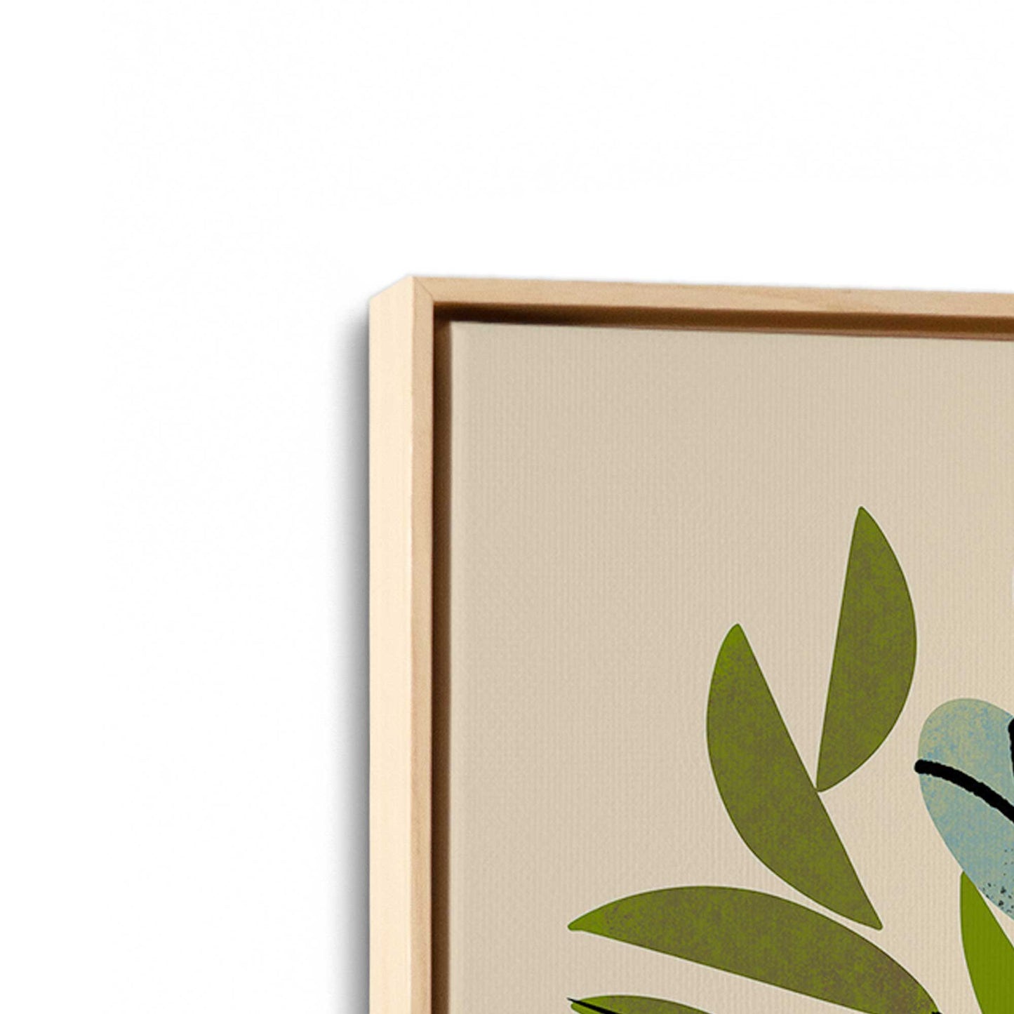 [Color:American Maple], Picture of art in a American Maple frame at an angle