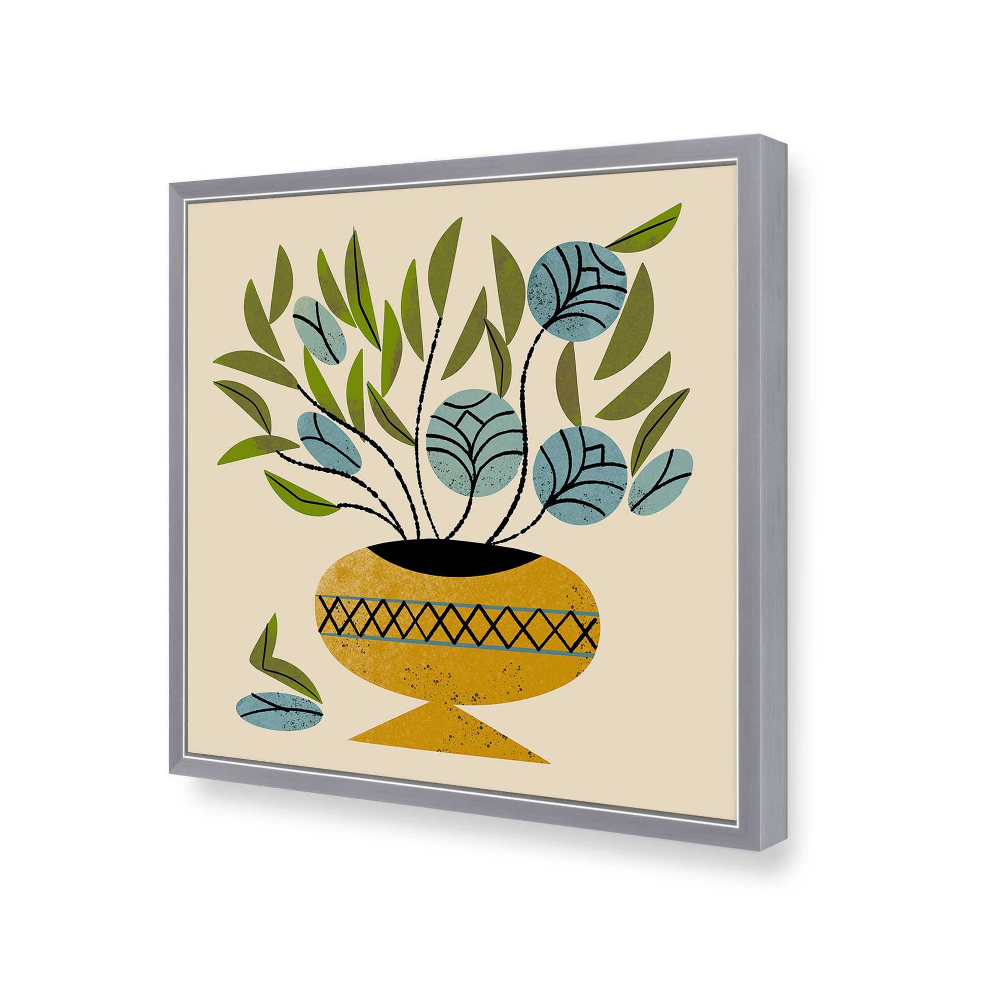 [Color:Polished Chrome], Picture of art in a Polished Chrome frame of the corner
