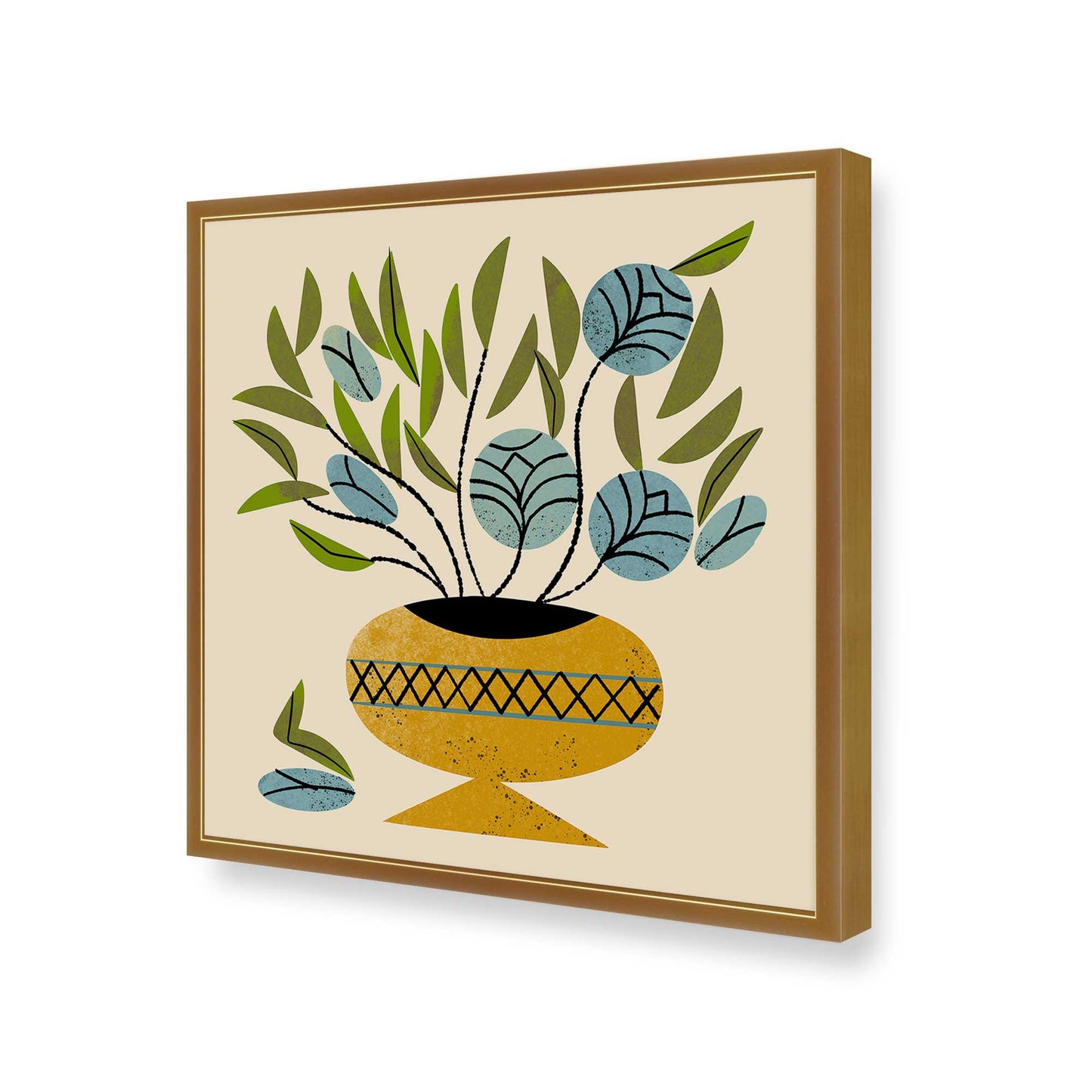 [Color:Polished Gold], Picture of art in a Polished Gold frame of the corner