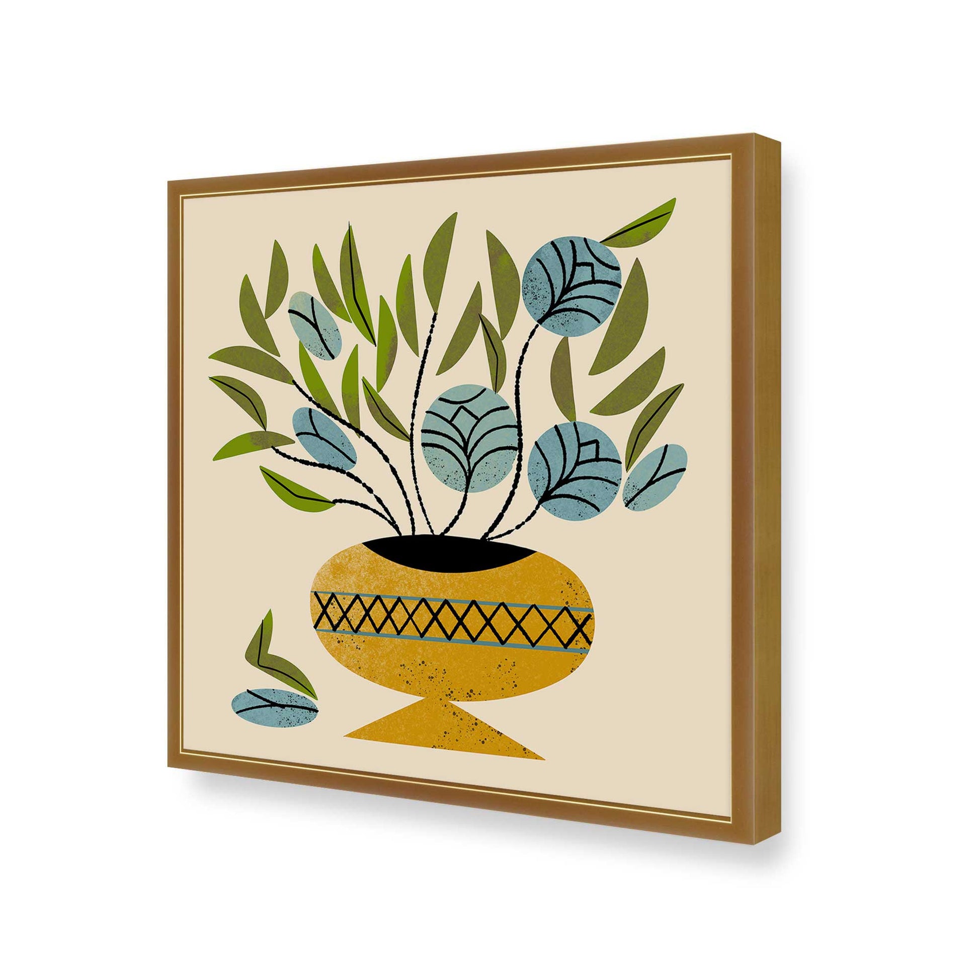 [Color:Polished Gold], Picture of art in a Polished Gold frame of the corner