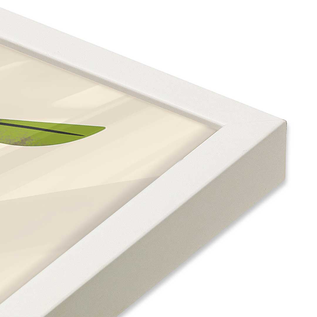 [Color:Opaque White], Picture of art in a Opaque White frame at an angle