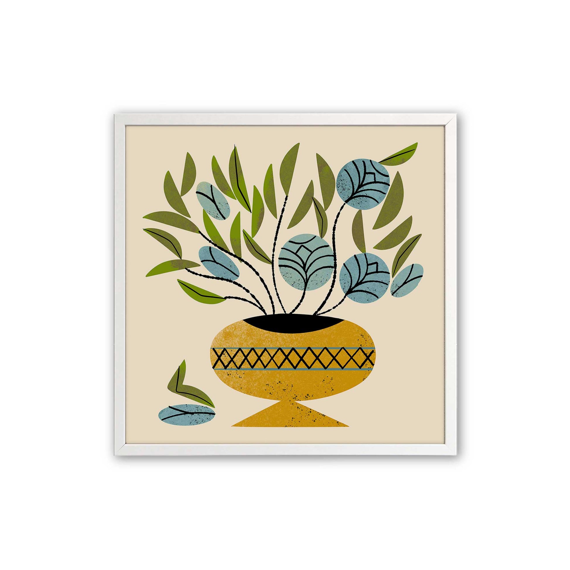 [Color:Opaque White], Picture of art in a Opaque White frame