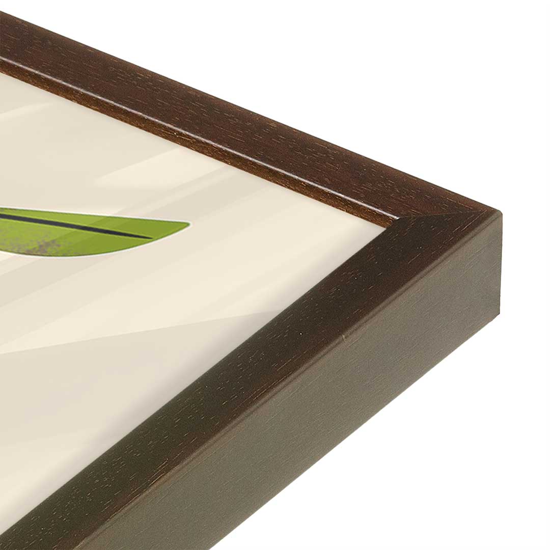[Color:Espresso], Picture of art in a Espresso frame at an angle