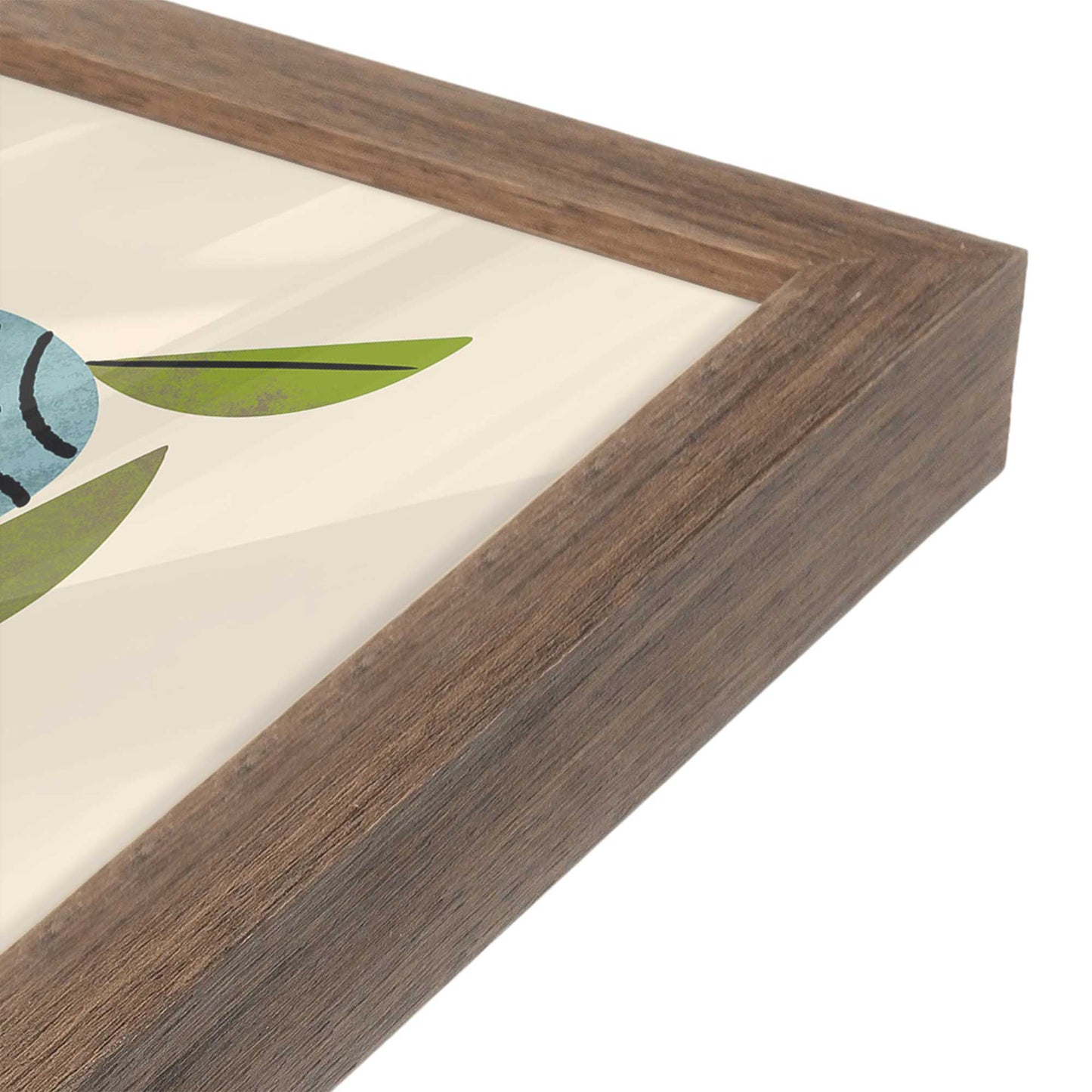 [Color:Walnut], Picture of art in a Walnut frame at an angle