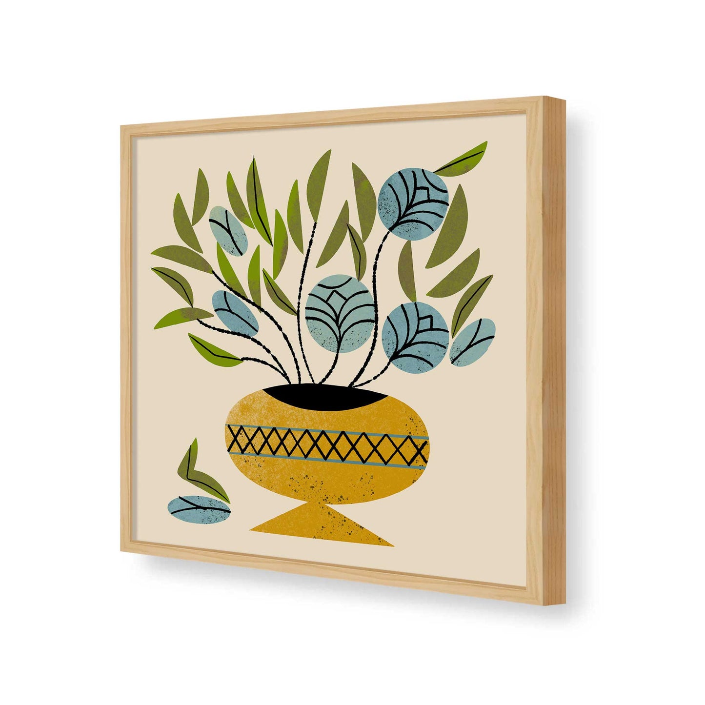 [Color:American Maple], Picture of art in a American Maple frame of the corner
