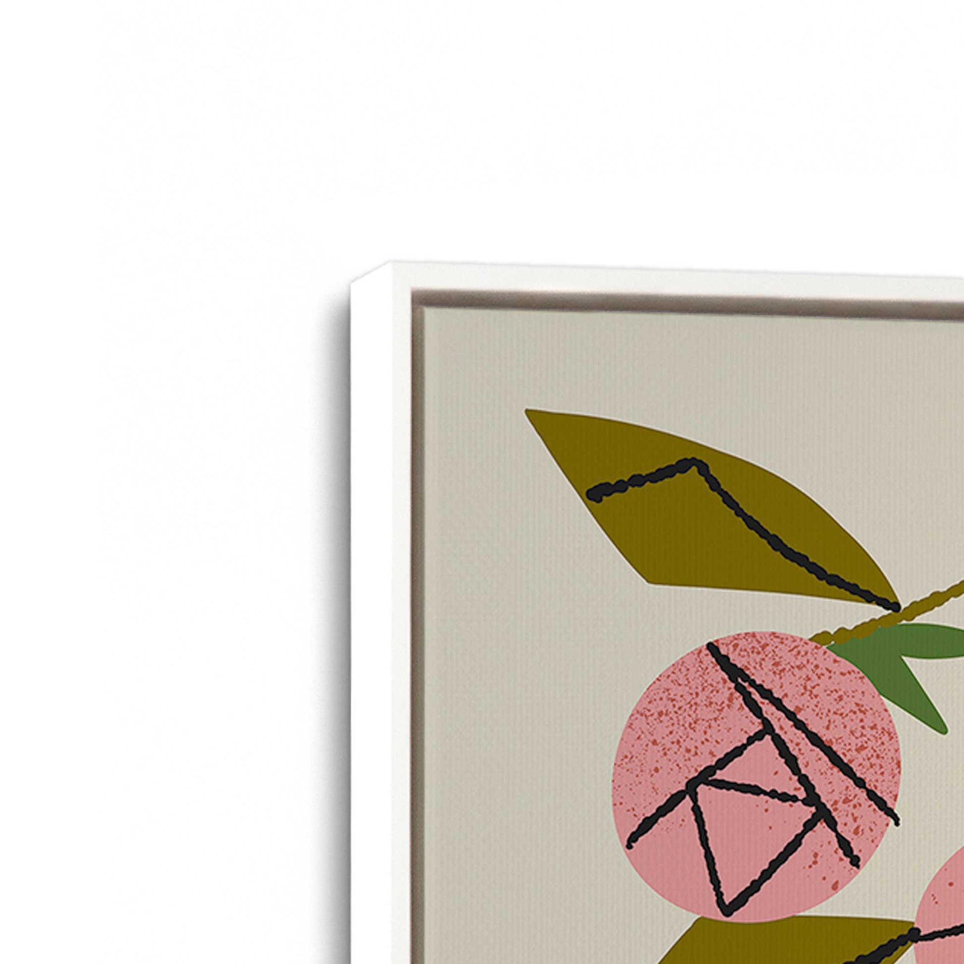[Color:Opaque White], Picture of art in a White frame at an angle