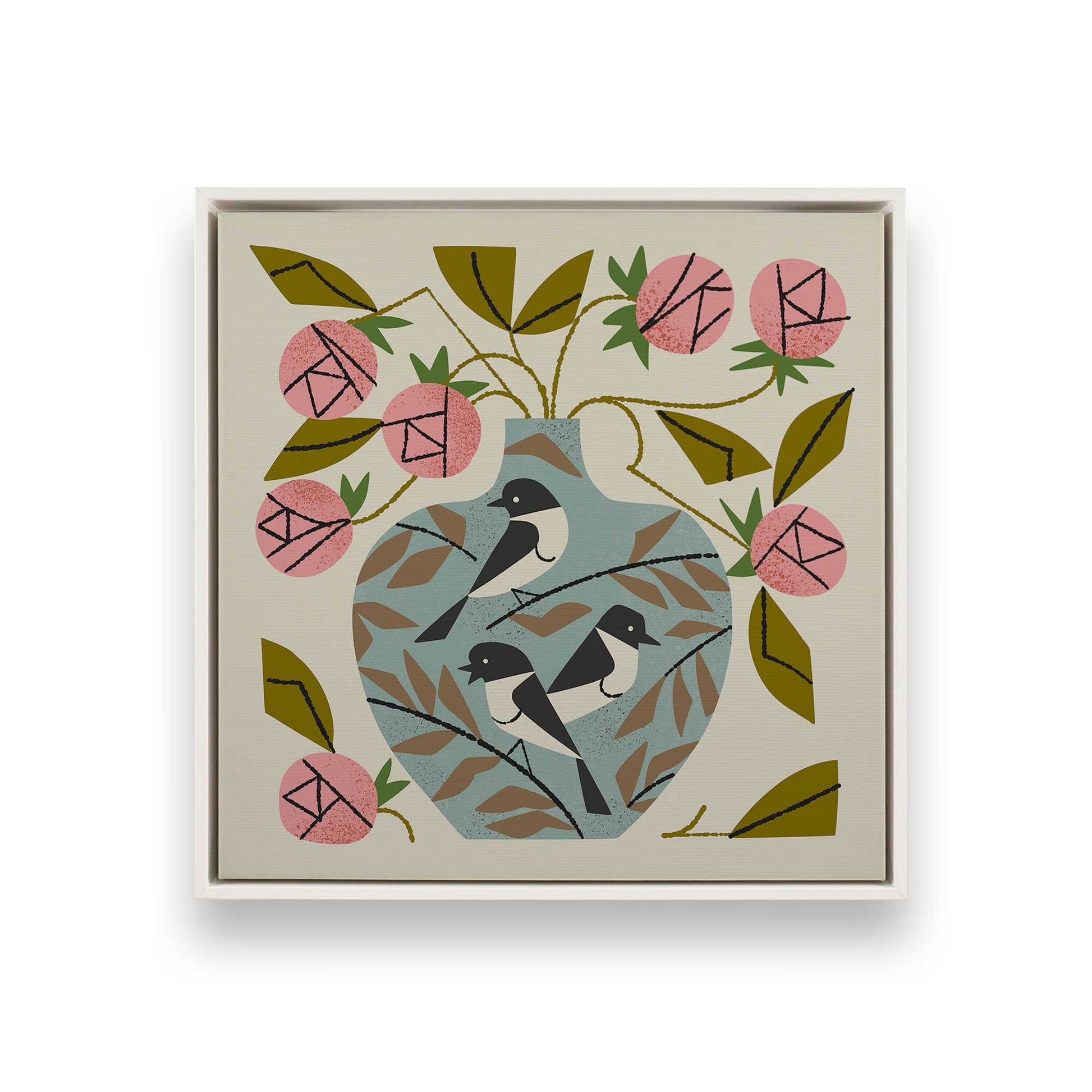 [Color:Opaque White], Picture of art in a White frame