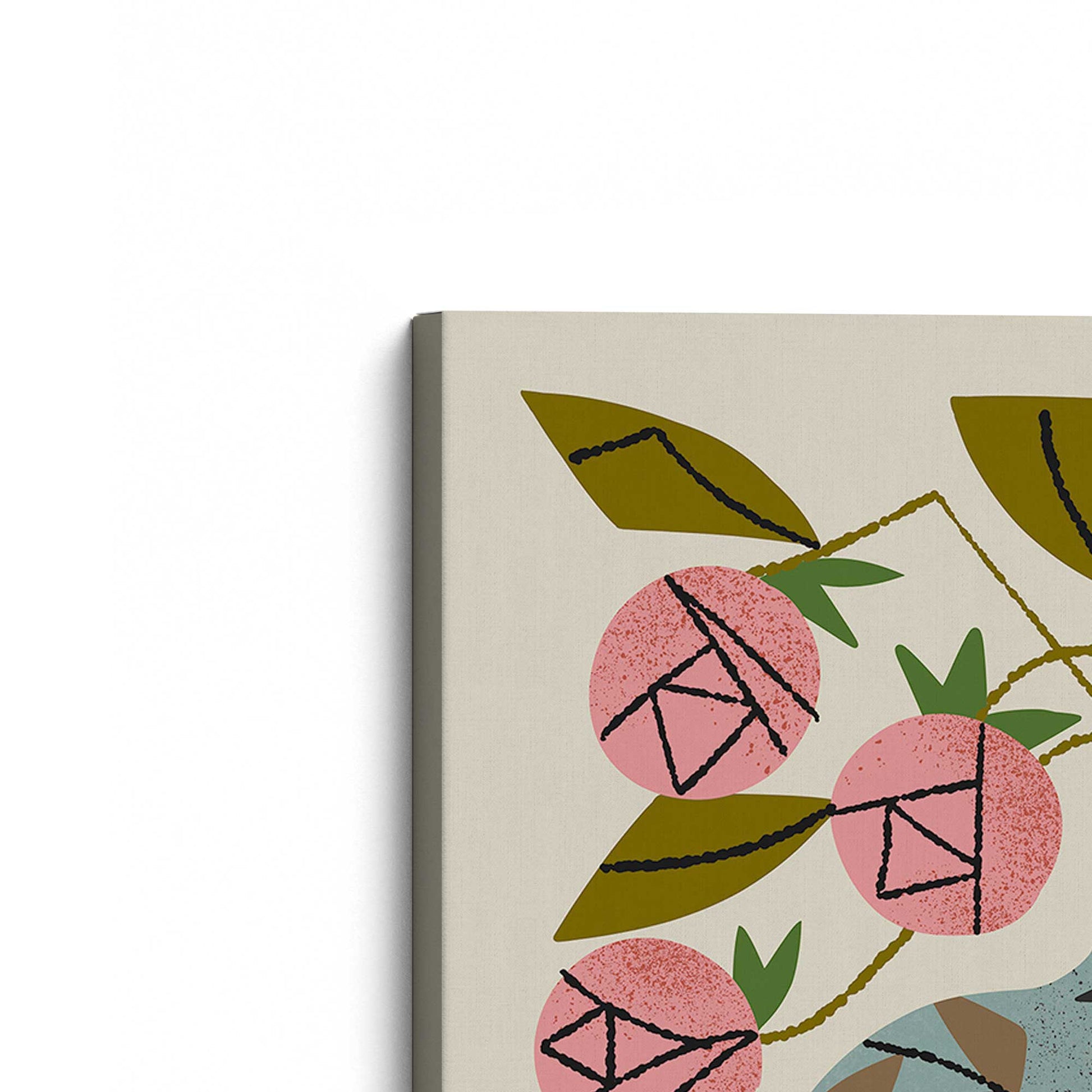 [Color:Stretched Canvas], Picture of the corner of the art