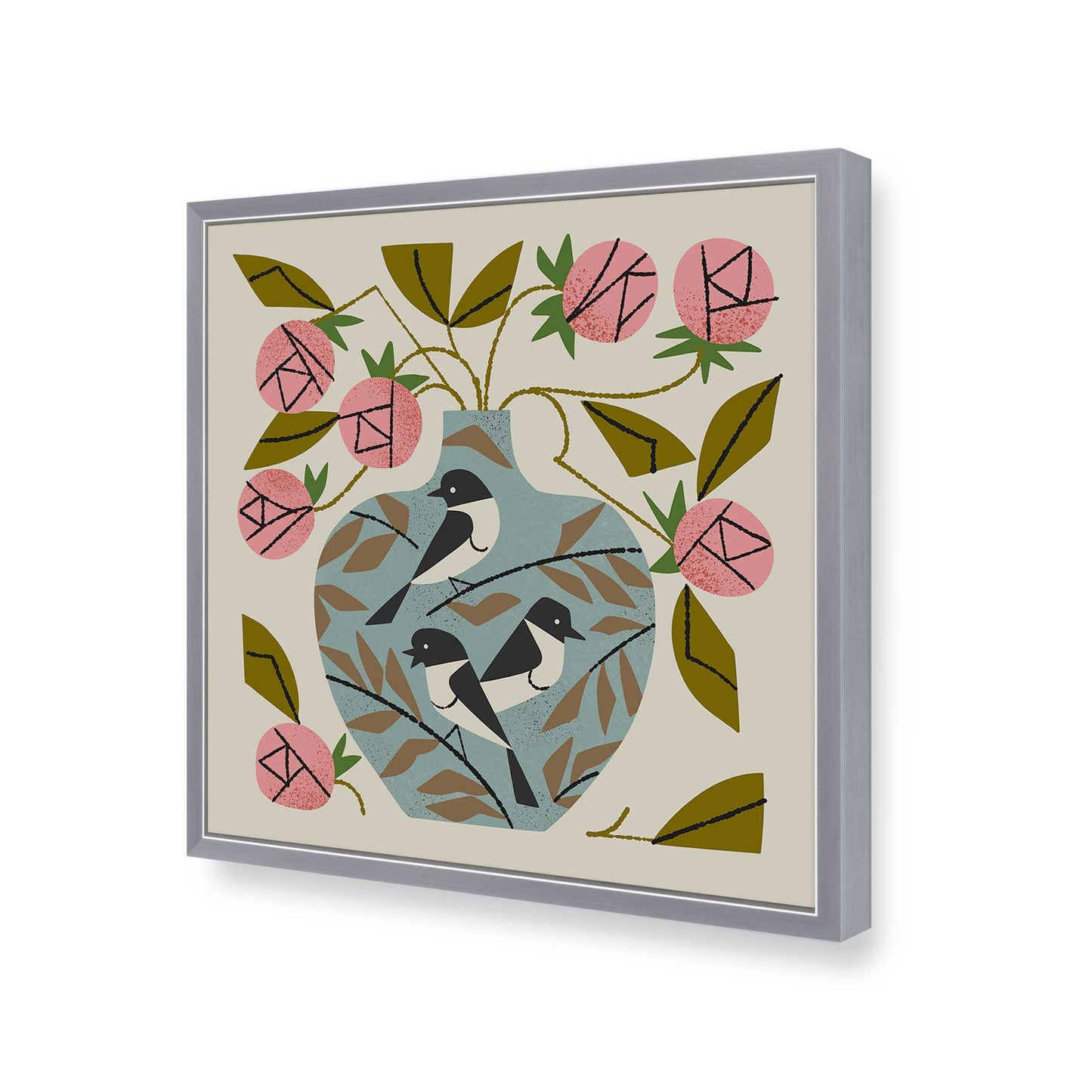 [Color:Polished Chrome], Picture of art in a Polished Chrome frame of the corner