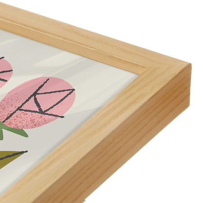 [Color:American Maple], Picture of art in a American Maple frame at an angle