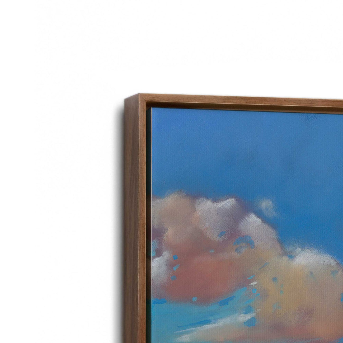 [Color:Walnut], Picture of art in a Walnut frame at an angle