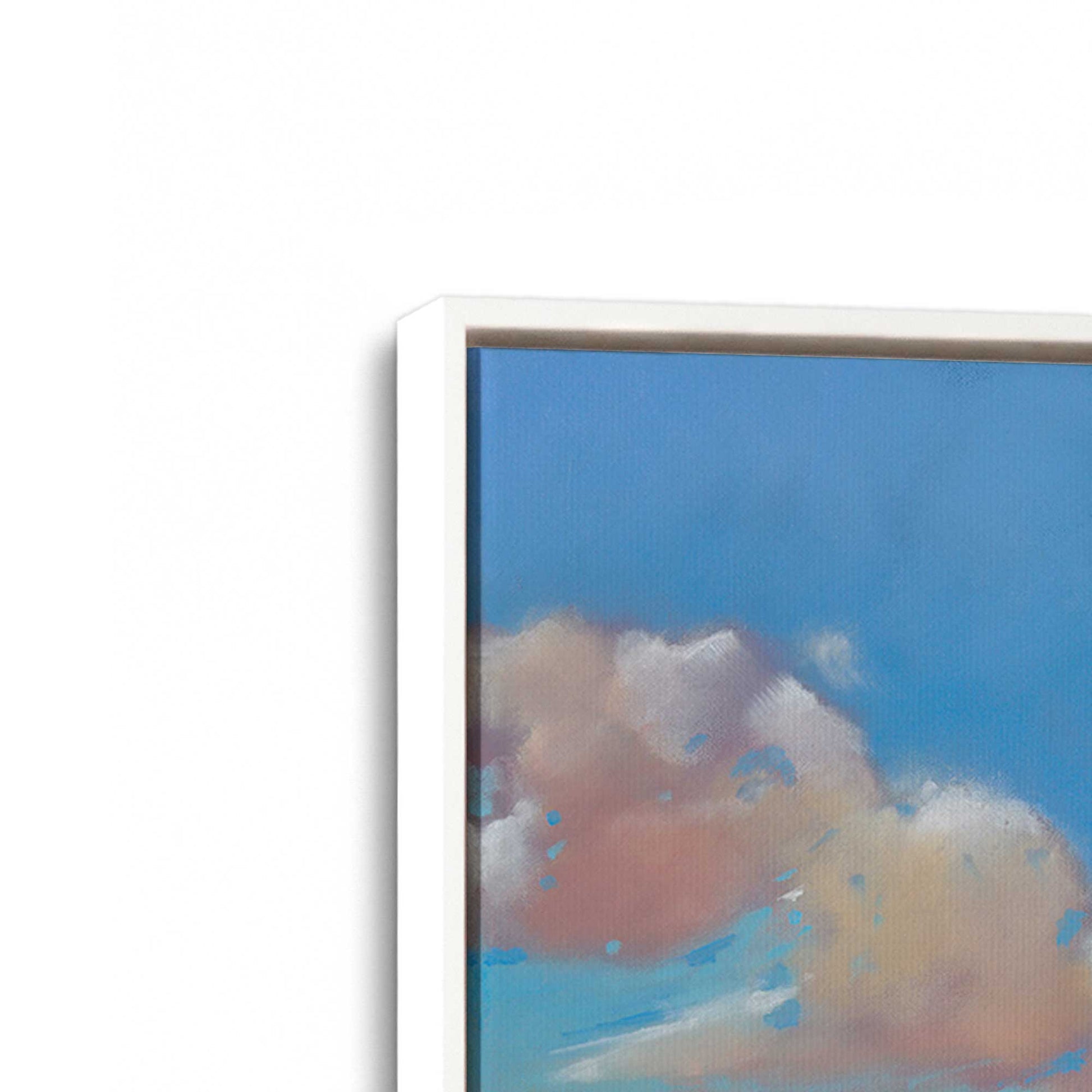 [Color:Opaque White], Picture of art in a White frame at an angle