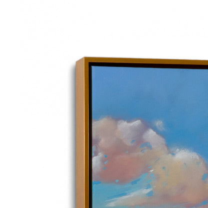 [Color:Polished Gold], Picture of art in a Polished Gold frame at an angle