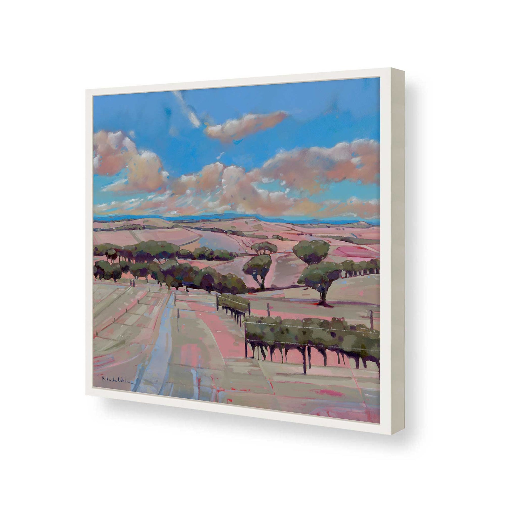 [Color:Opaque White], Picture of art in a Opaque White frame of the corner