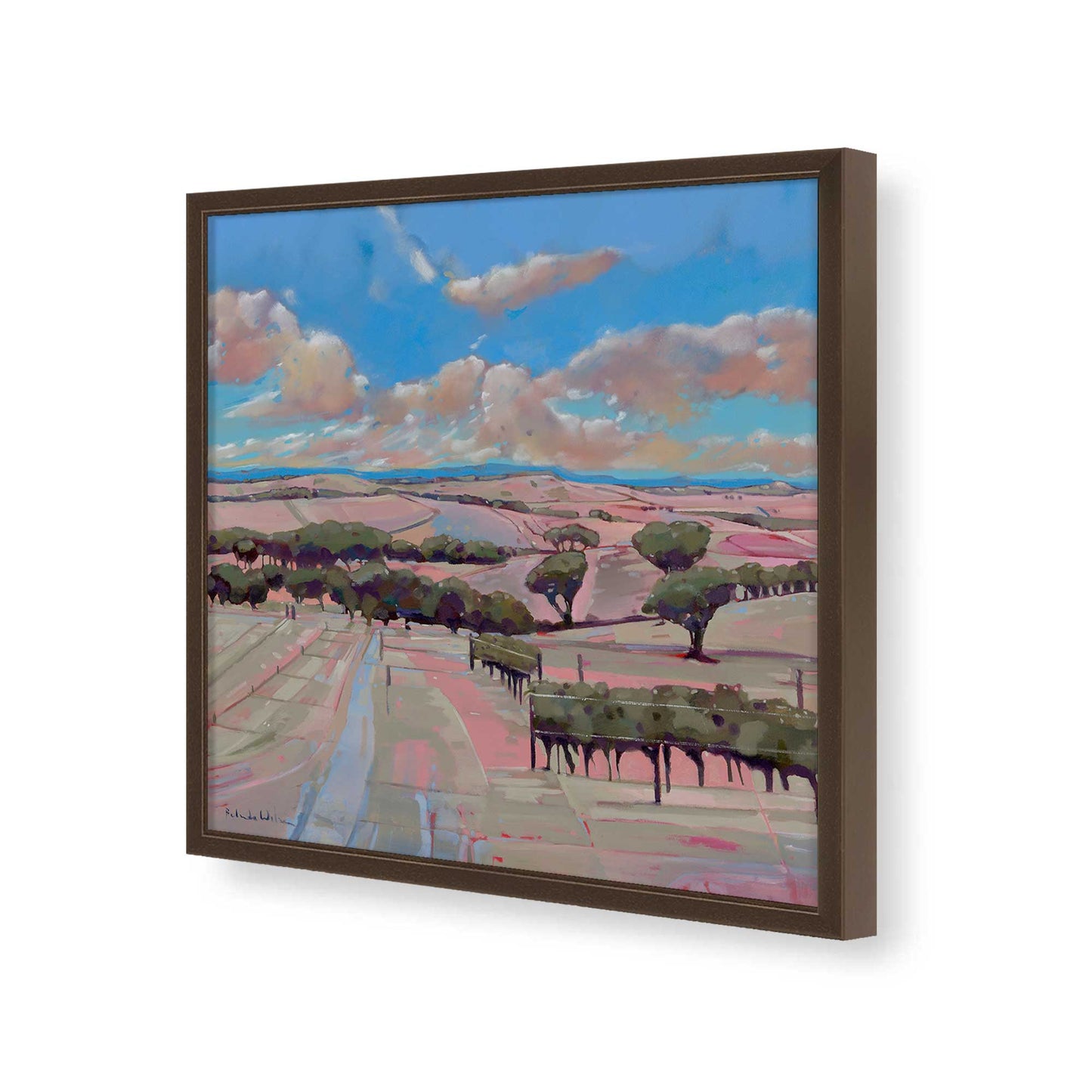 [Color:Espresso], Picture of art in a Espresso frame of the corner