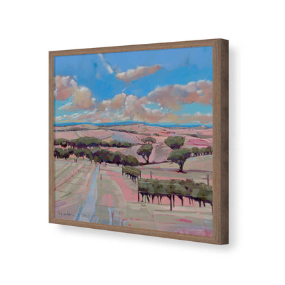 [Color:Walnut], Picture of art in a Walnut frame of the corner