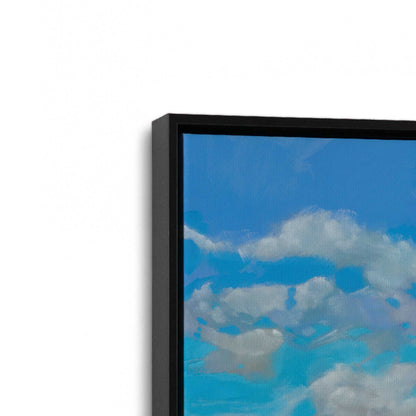 [Color:Satin Black], Picture of art in a Satin Black frame at an angle