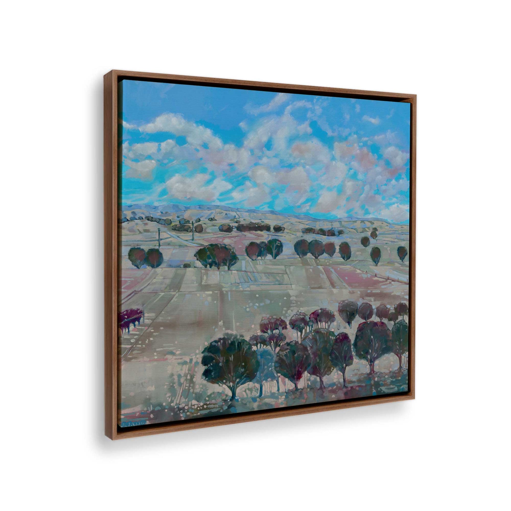 [Color:Walnut], Picture of the corner of the art