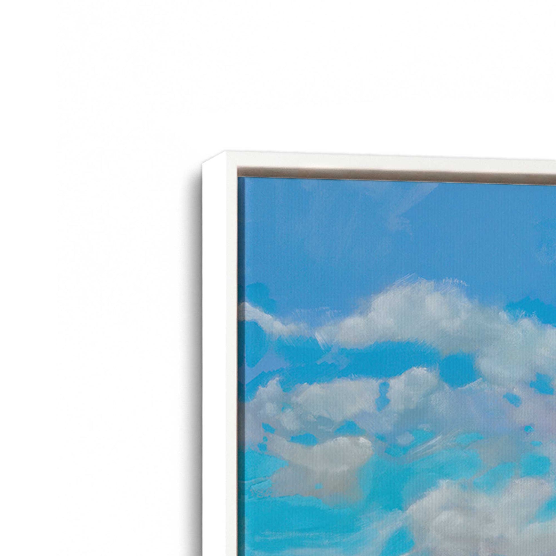 [Color:Opaque White], Picture of art in a White frame at an angle