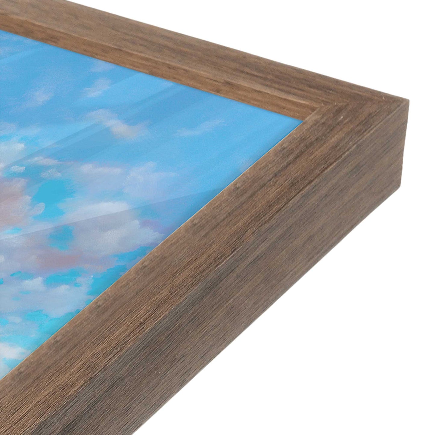 [Color:Walnut], Picture of art in a Walnut frame at an angle