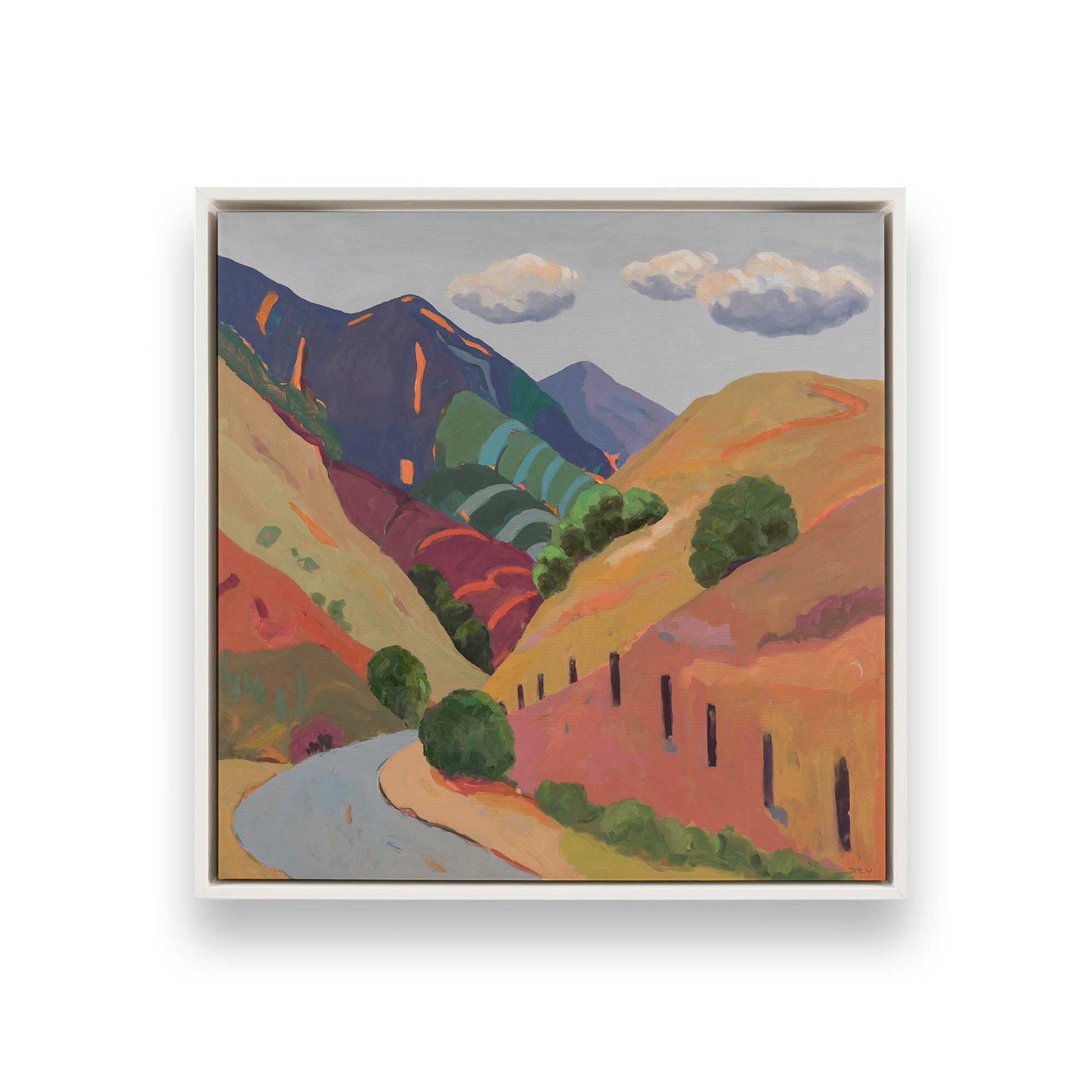 [Color:Opaque White], Picture of art in a White frame