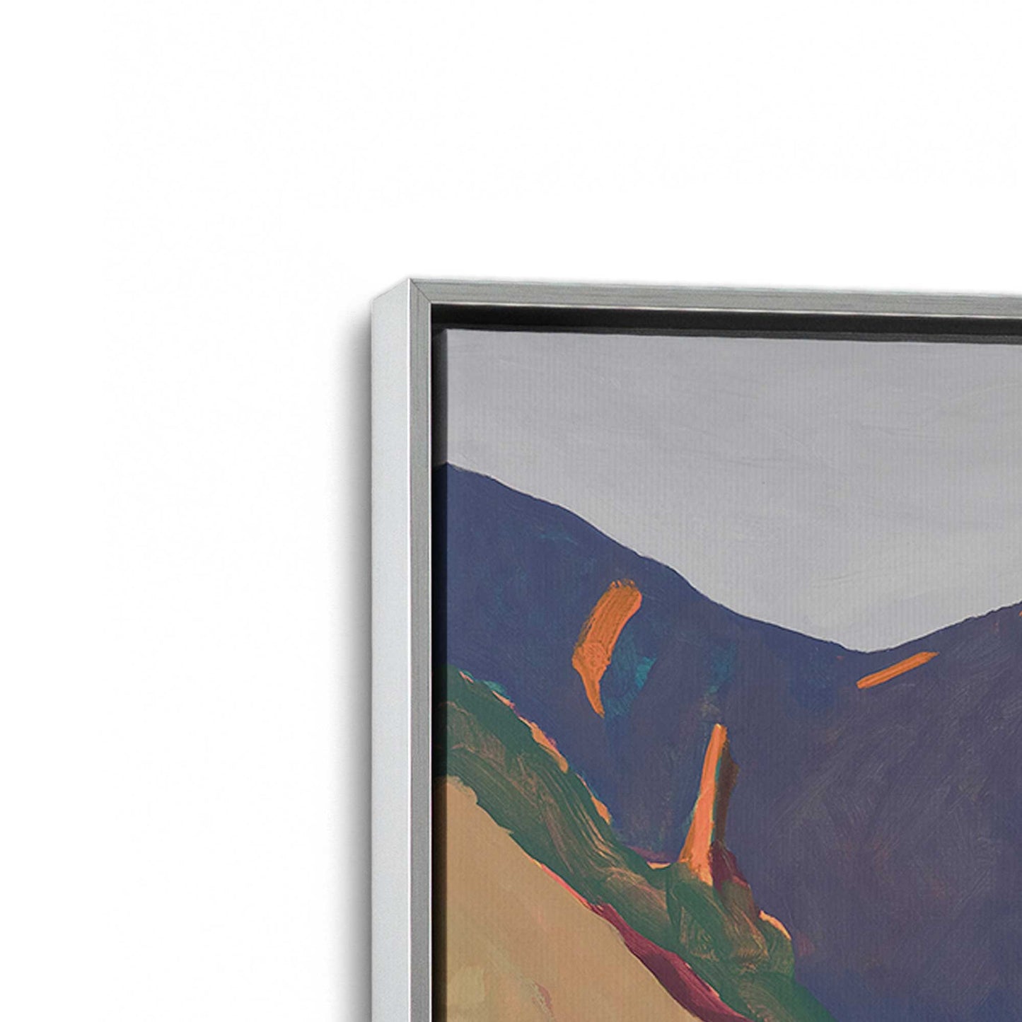 [Color:Polished Chrome], Picture of art in a Polished Chrome frame at an angle